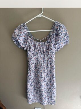 Iris Blue Floral Dress Size Small